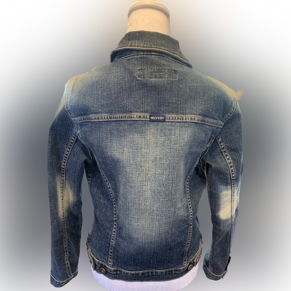 SILVER JEANS denim jacket, like new size M - Picture 2 of 2
